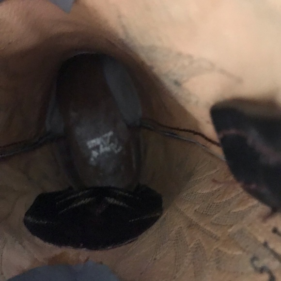 Mens 7 D Tony Lama Python Snakeskin Two Toned Black And Brown Roper Cowboy Boots - Picture 3 of 13